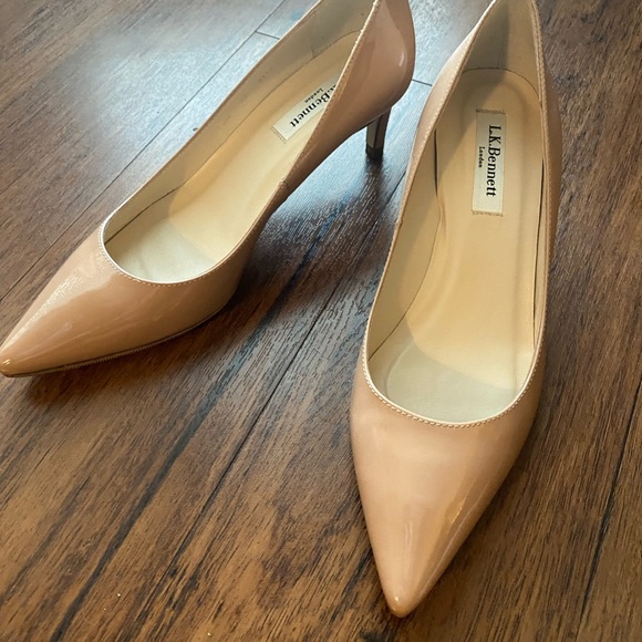 Nude Patent LK Bennett Heels - Picture 1 of 5